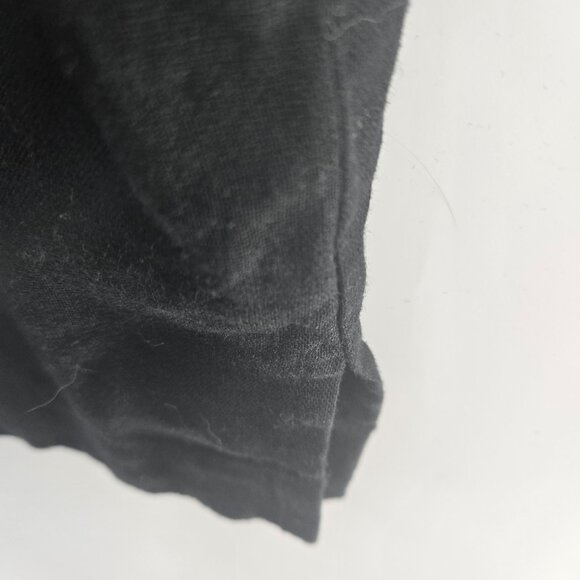 Universal Thread Black Linen Rayon Camp Button Down Short Sleeved Blouse Medium - Picture 5 of 10